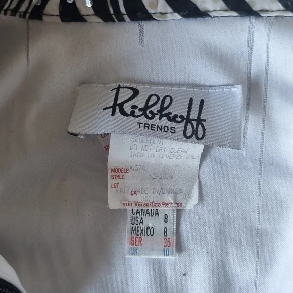 Mod Revival | Joseph Ribkoff Optical Zip Jacket Size 8 - Picture 8 of 8